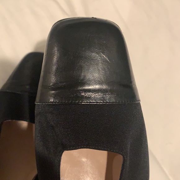 ESCADA size 9B black two tone leather shoes / flats in Lightly worn condition - Picture 4 of 7